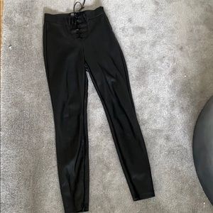 Zara lace up leather legging